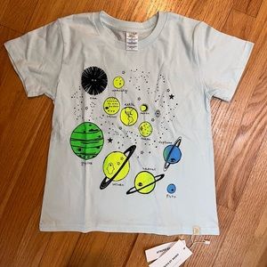 Atsuyo et Akiko organic planets tee 6 NWT